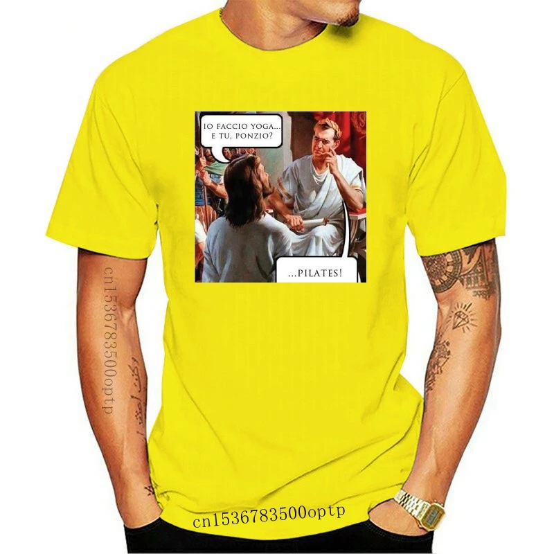 

New T-Shirt Pontius Pilates T-Shirt Funny Joke Jesus Pilatus Comics