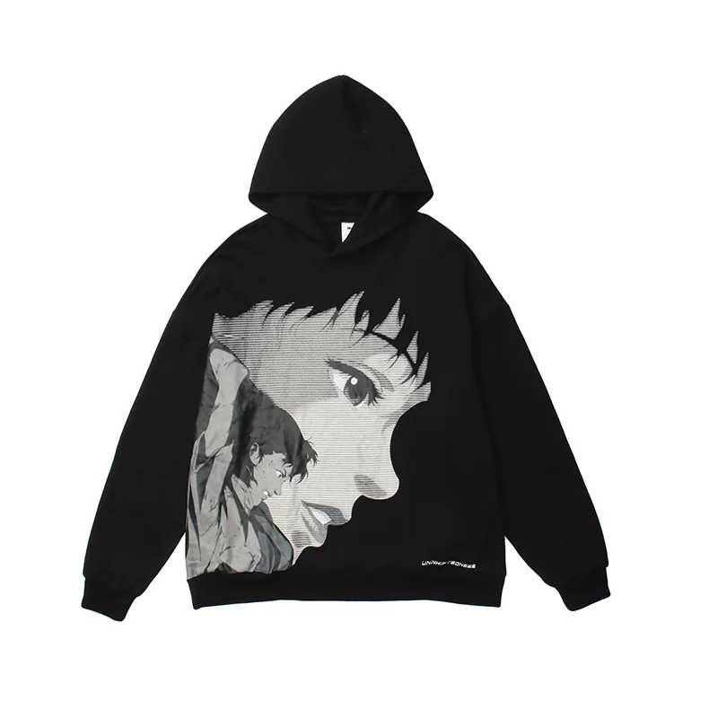 

Japanese Harajuku Anime Two-Dimensional Print Hooded Sweatshirt for Men and Women Oversize Streetwear Casual Hoodies