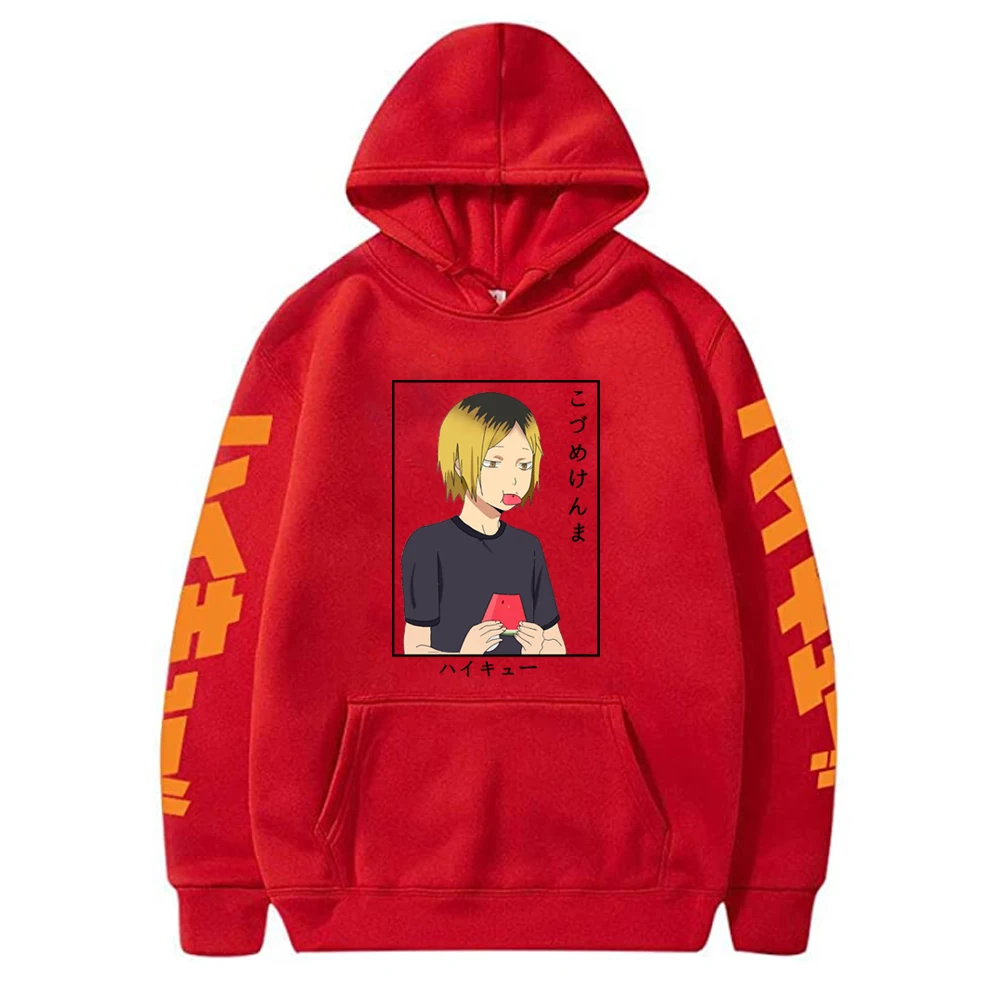 

2021 Hot Japanese Anime Graphic Hoodies Men Kawaii Haikyuu Kenma Kozume Sweatshirt Unisex Male