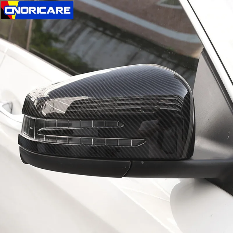 Стильная декоративная наклейка на зеркало заднего вида из углеродного волокна