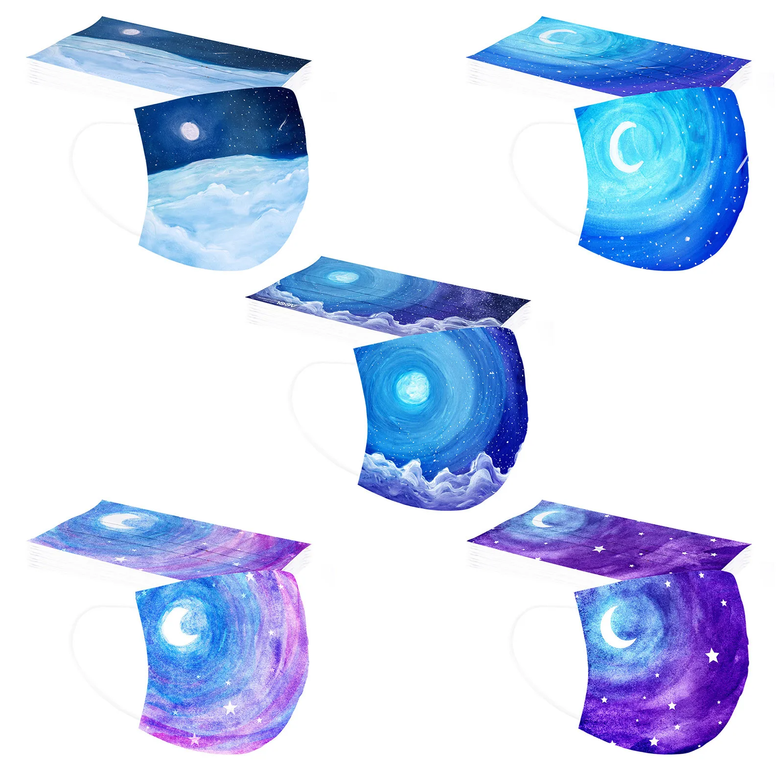 

50 шт. одноразовая маска для лица для детей 3-слойная маска с ушными петлями тушь для ресниц маски для Хэллоуина косплея маски для детей