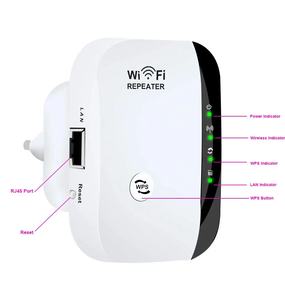 Повторитель сигнала Wi-Fi усилитель расширитель диапазона 300 Мбит/с Беспроводной