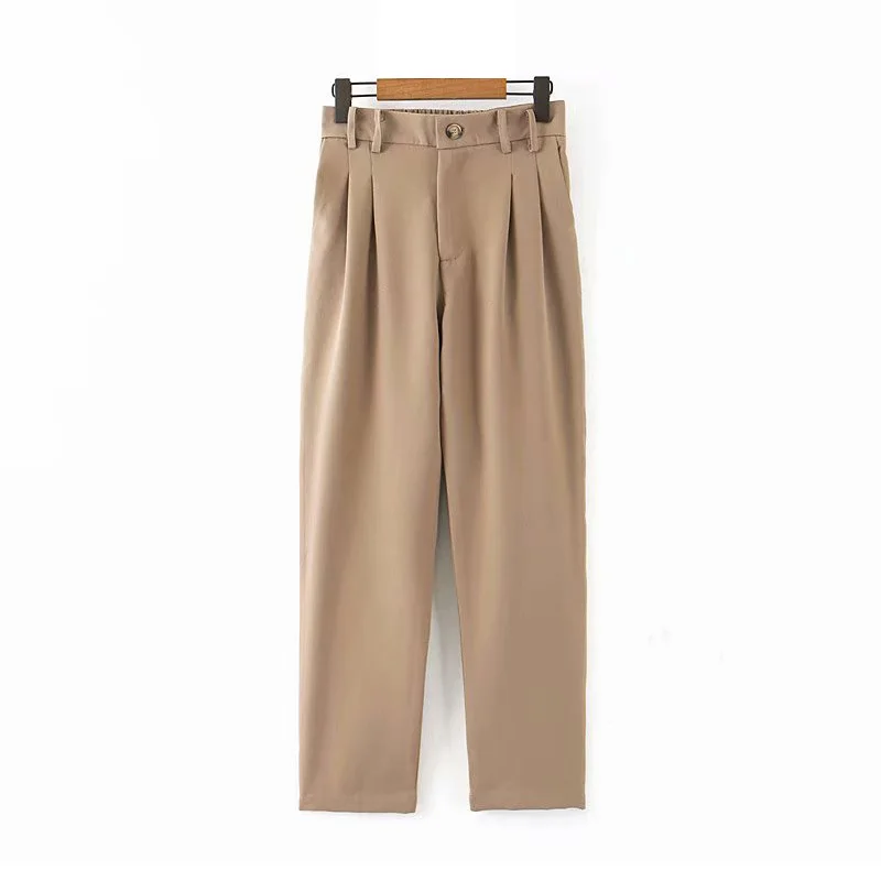 Брюки султанки женские на молнии элегантные свободные офисные модные штаны с