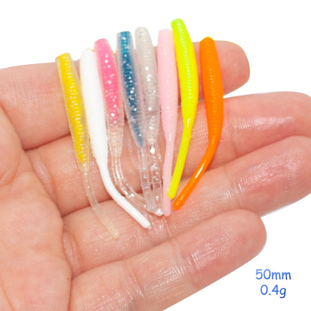Micro Worms 10 шт. 4 8 см 0 г приманки для ловли камня мягкие нахлыстом силиконовая