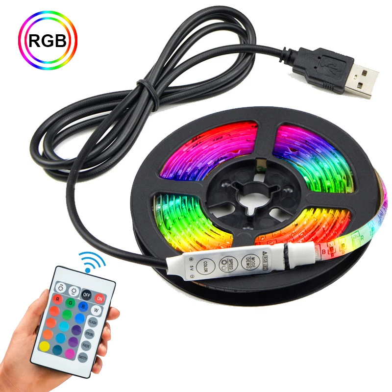 

Светодиодная лента RGB 2835 с ИК-пультом ДУ, 1/2/3/4/5 м