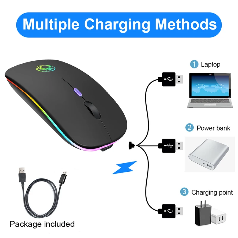 

RGB Bluetooth Keyboard and Mouse Rechargeable Wireless Keyboard Mouse Russian Spainsh Backlight Keyboard For Tablet ipad Laptop