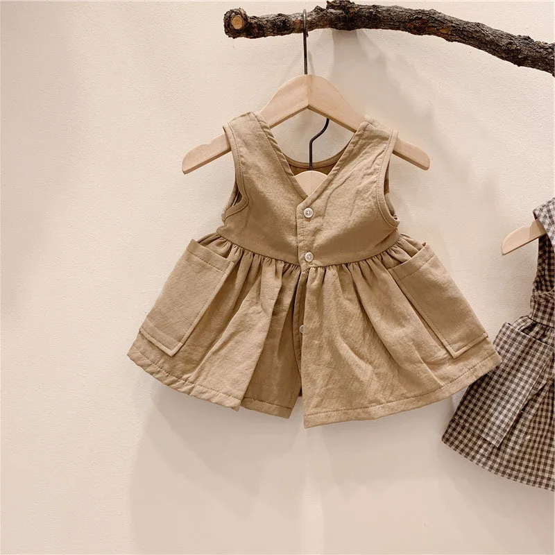 MILANCEL summer kids dresses sleeveless girls dress ball gown for Ready Stocks | Детская одежда и обувь