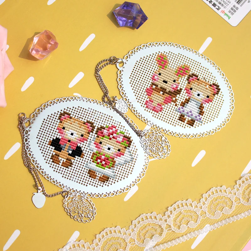 S Санта Клаус свадьба кролик друзья ремесло Стич Вышивка крестом закладка для