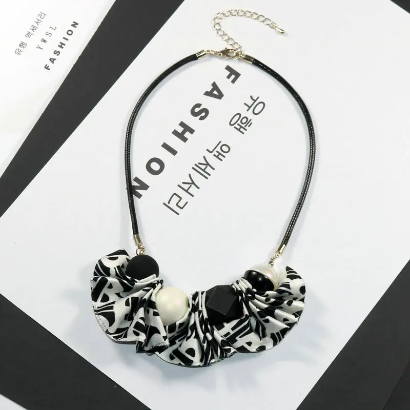 2020 весеннее богемное ткань короткая Подвеска из деревянных бусин ожерелье для