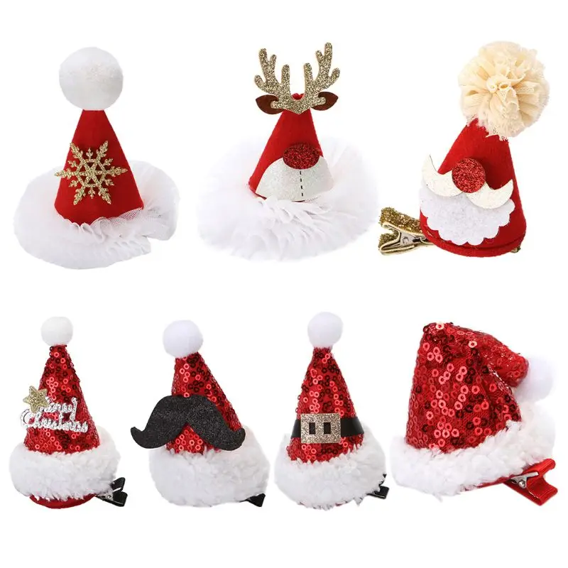 Детский Рождественский головной убор заколка для волос вечерние наряды на день