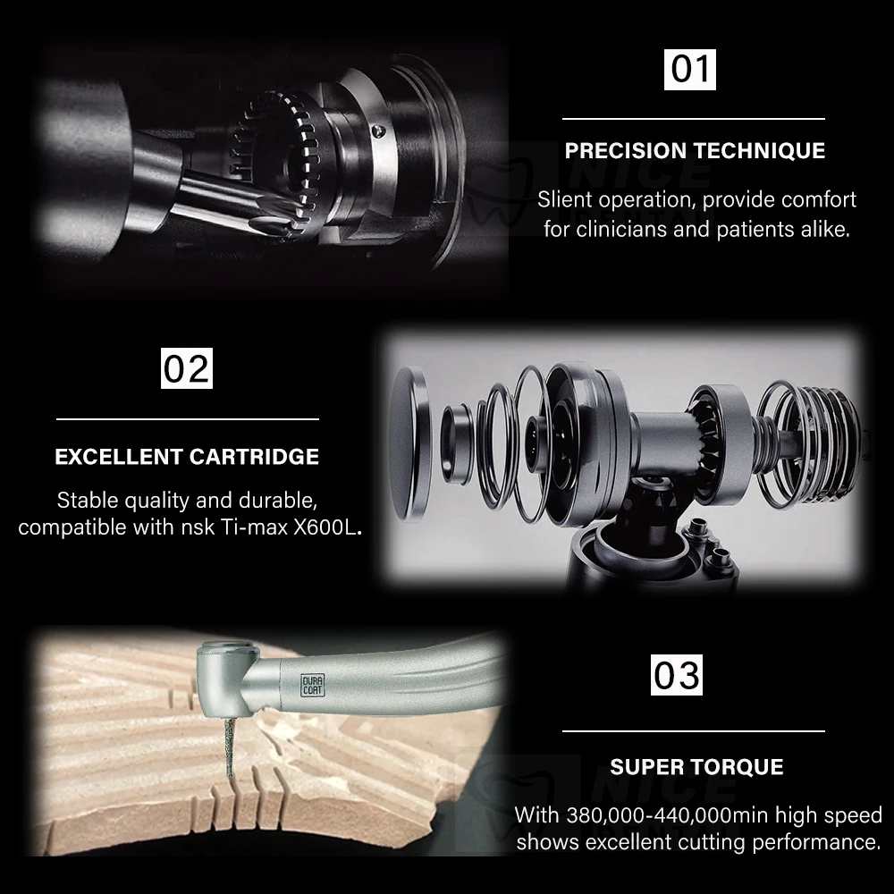 Стоматологический высокоскоростной волоконно-оптический наконечник подходит