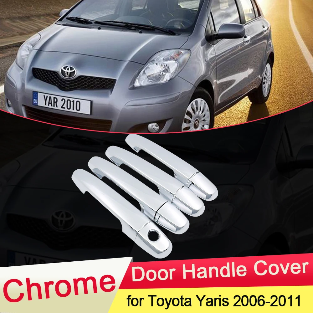 Для Toyota Yaris Vitz XP90 2006 2007 2008 2009 2010 2011 хромированная дверь роскошная ручка Накладка