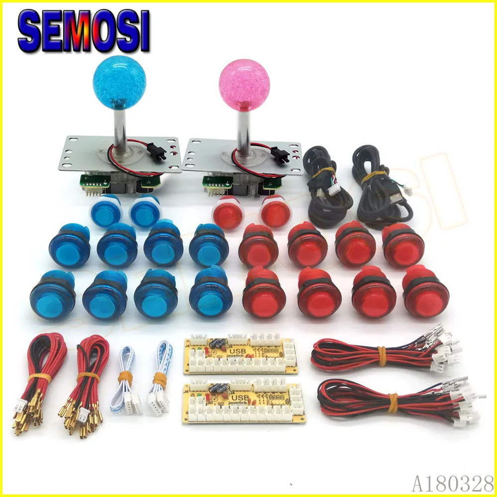 Светодиодная аркадная часть сделай сам 2x USB кодировщик с нулевой задержкой + 2x8