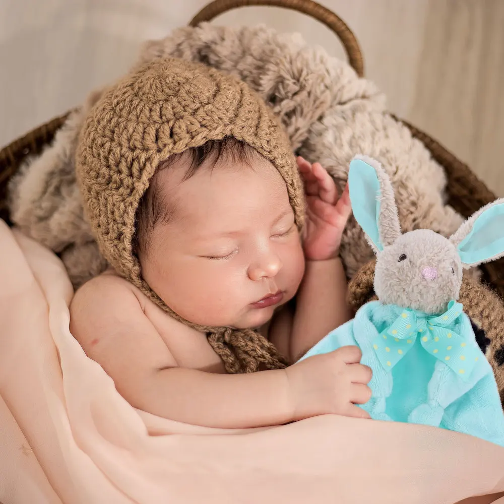 

1pc Rabbit Shaped Comforting Doll Appeasing Towel Newborn Plush Towel for Baby