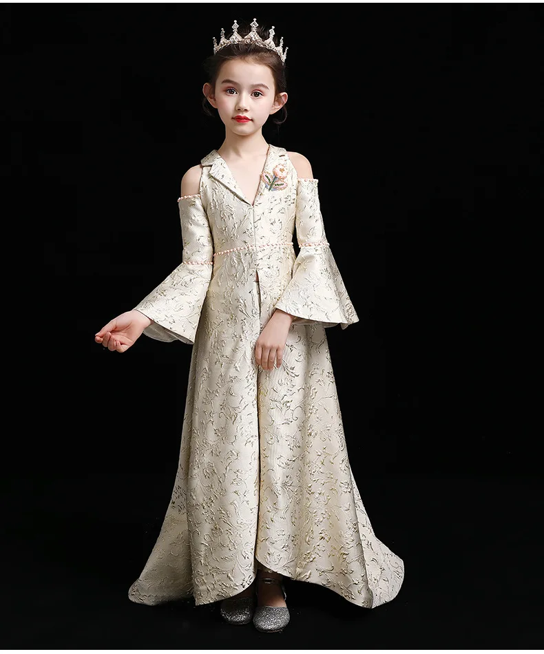 Роскошный чехол со шлейфом Платья принцессы для девочек 2021 Новые Девушки