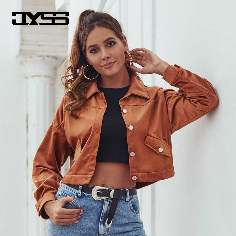 Трендовое коричневое бархатное зимнее пальто JYSS женские однобортные короткой