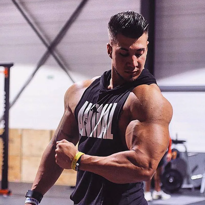 New fashion cotton sleeveless shirts tank top men Fitness shirt mens singlet Bodybuilding workout gym vest fitness | Мужская одежда