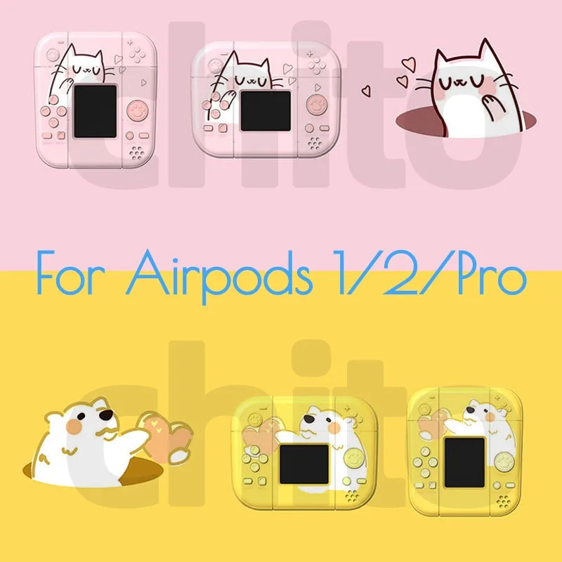 Чехол Game Boy для Airpods Pro милый 3d чехол с мультяшным медведем котом Защитный