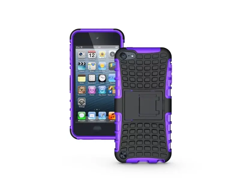 Роскошный touch5 6 Чехол ТОНКАЯ БРОНЯ чехол для ipod Touch 5 6 5G 5th Generation Gen NEO Hybrid PC+ Силиконовая задняя крышка чехол для мобильного телефона - Цвет: Фиолетовый