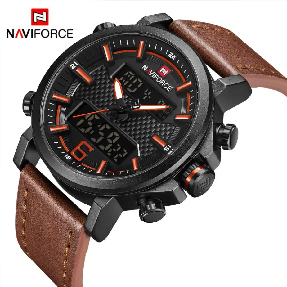 NAVIFORCE Lingxiang 9135 часы мужские роскошные Стальные кварцевые часы мужские деловые часы с хронографом спортивные наручные часы 30 м водонепроницаемые