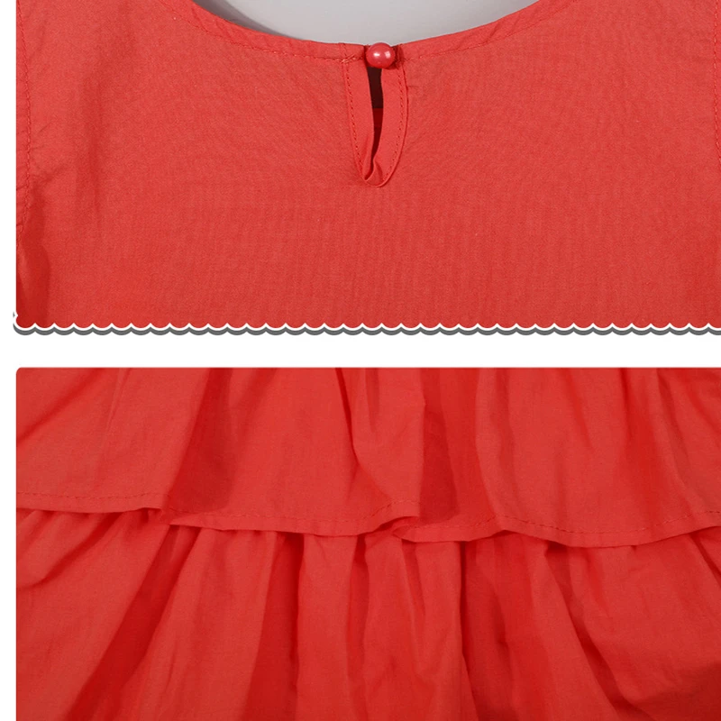 

Summer Dress Children Clothing 2020 Teens Girls Dress 100% Cotton Beach Dresses For Girl Princess Green Orange Casual Clothes