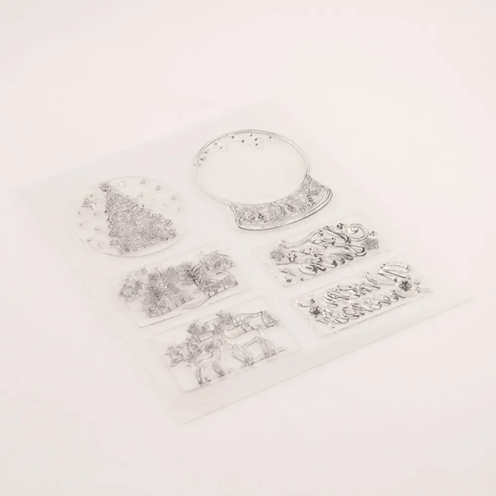 Хрустальный шар домик оленя рождественская елка прозрачные штампы/силиконовые