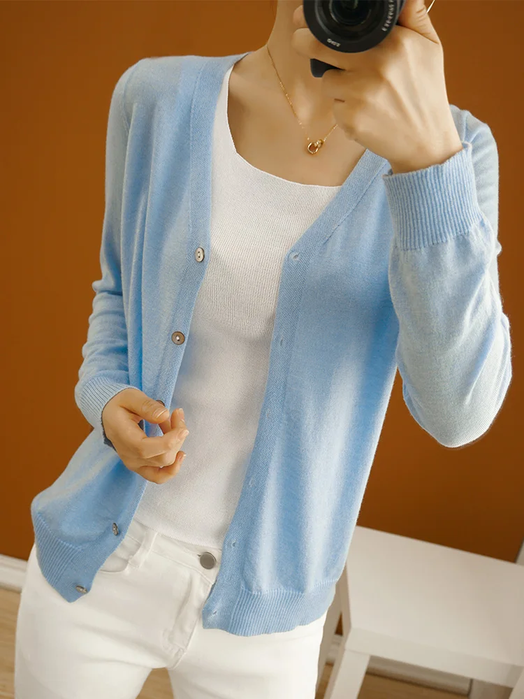 Осенний вязаный кардиган для женщин из овечьей шерсти с 2019 новый свитер длинные