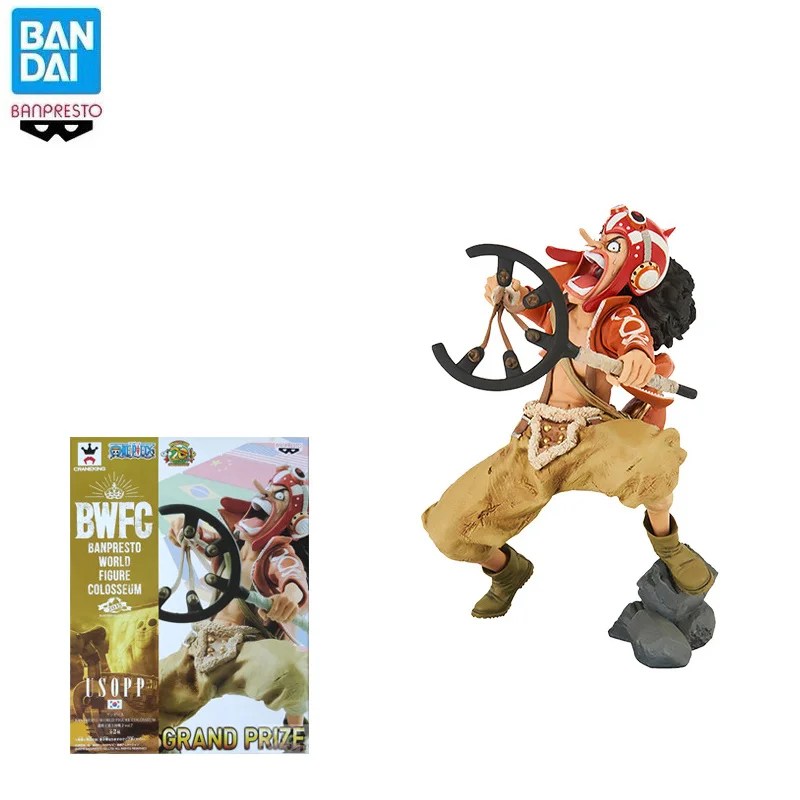 

In Stock Bandai 100% Original Anime One Piece BWFC 2 Top Showdown Usopp Pvc Action Model Collectible Speelgoed Voor Jongens