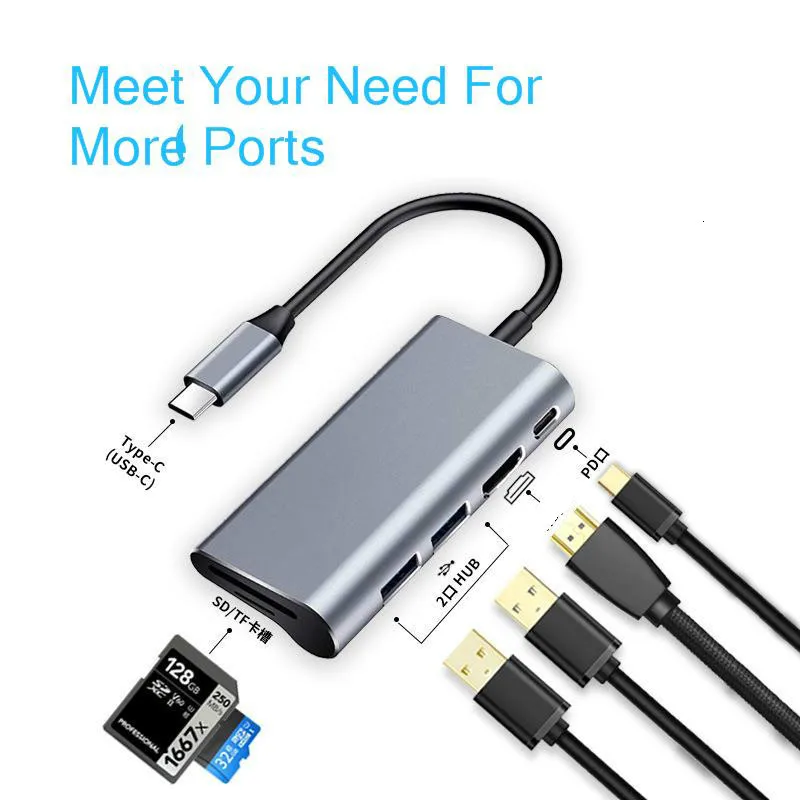 SeenDa Тип C концентратор USB Мульти 3 0 HDMI совместимый адаптер док станция для