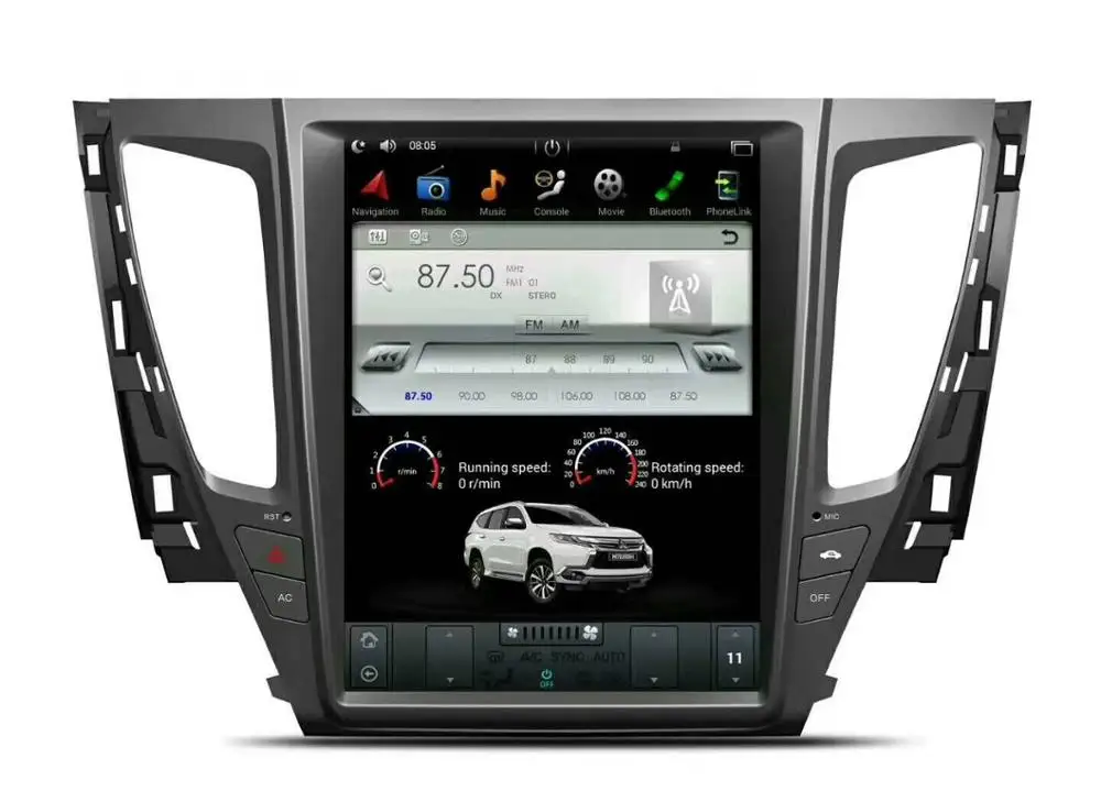 Автомобильный DVD плеер Tesla 12 1 дюйма Android 9 0 7 подходит для MITSUBISHI PAJERO Sport/L200 2016 2017 2018