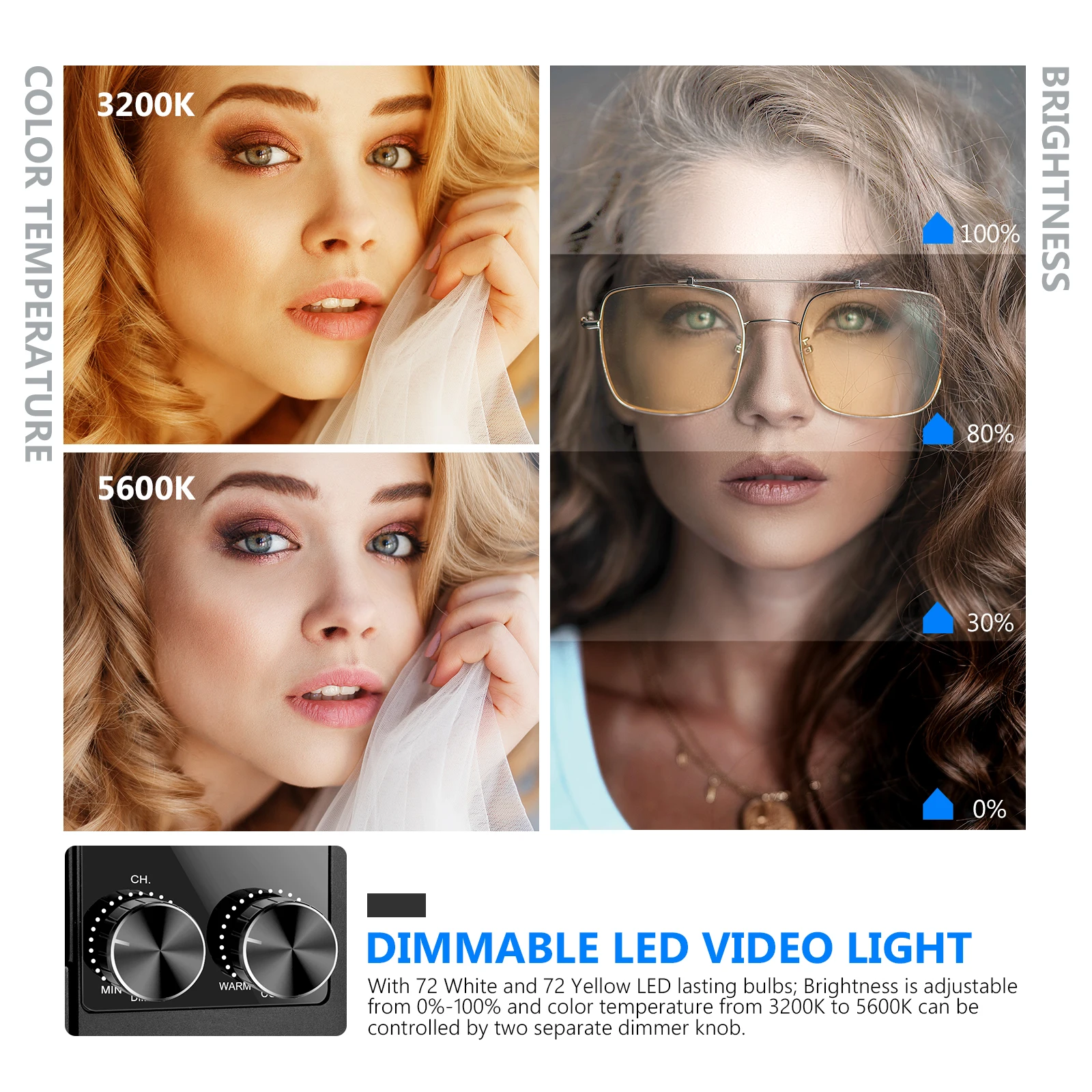Neewer 2-Pack 2 4G T120 Светодиодная лампа для видеосъемки фонасветильник с светильник