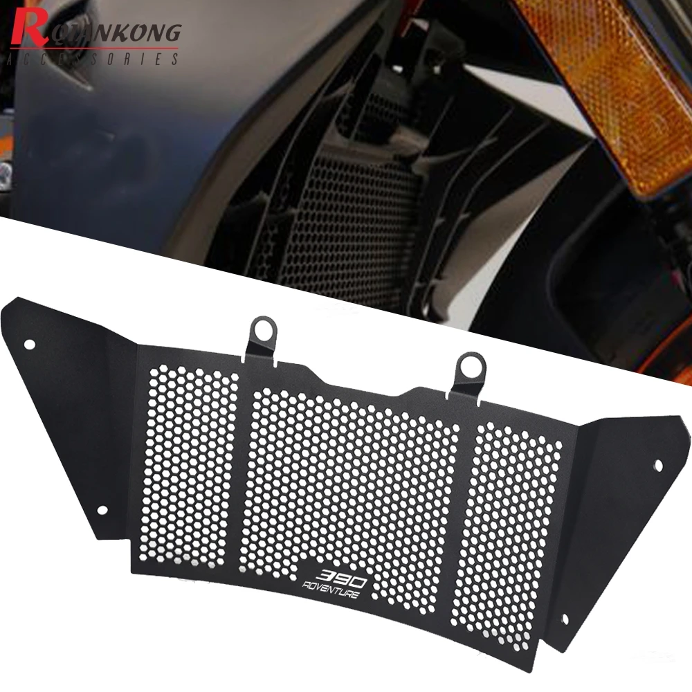 

FOR 390 ADVENTURE 2019 2020 2021 Motorcycle Accessories Radiator Guard Grille Covers Protector 390Adventure Aluminum Cover Black