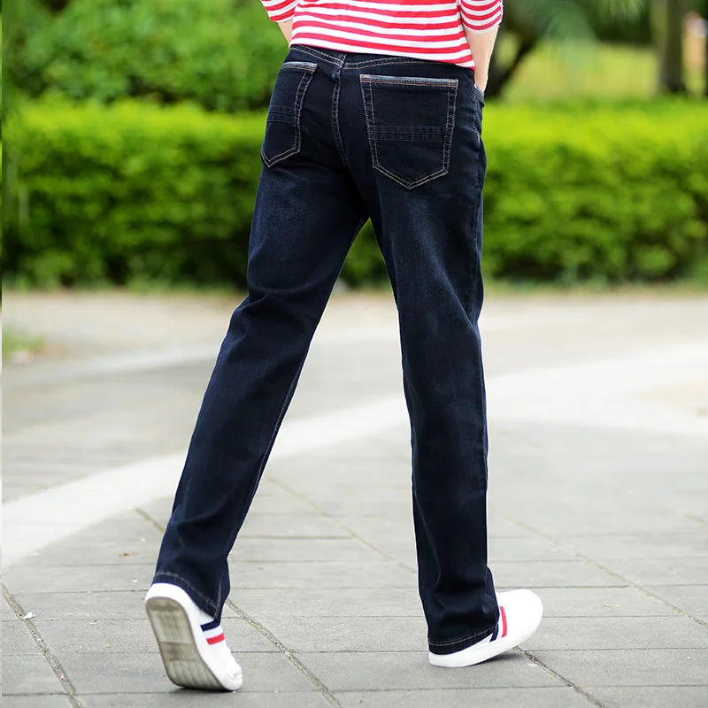 Джинсы мужские прямые стрейчевые классические брюки скинни из денима Slim Fit