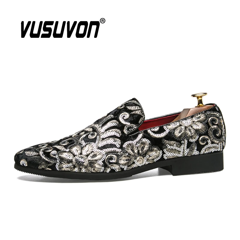 Мужские мокасины с острым носком темно-синие вельветовые лоферы на плоской