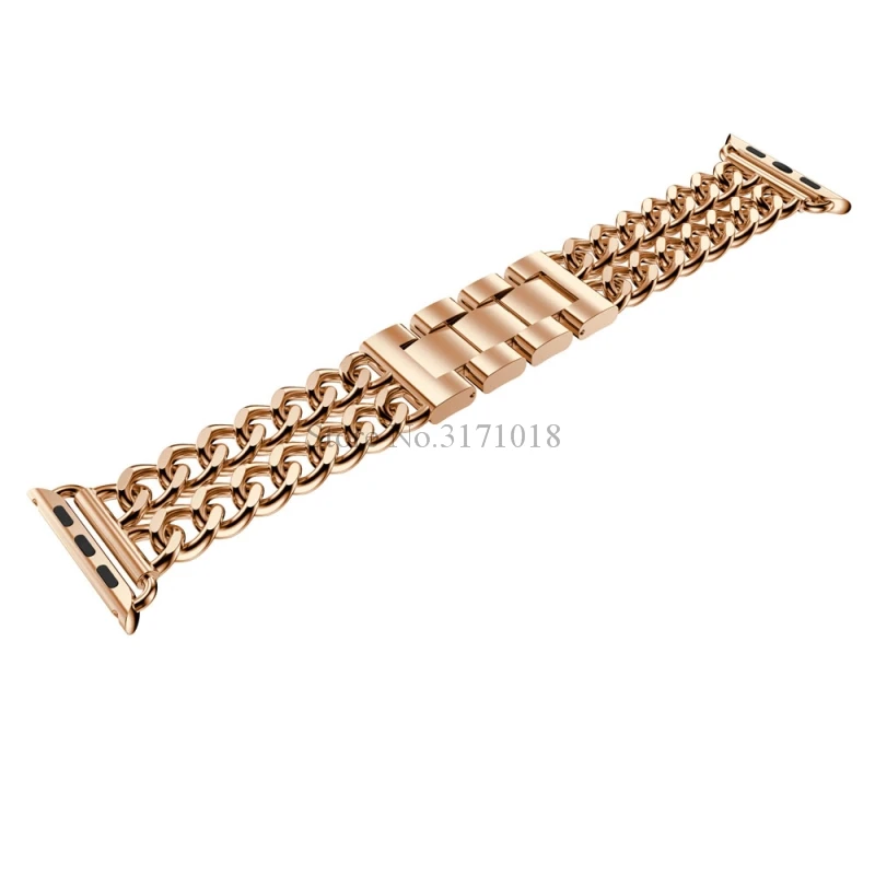 Металлический ремешок из нержавеющей стали для часов Apple Watch 38 мм 42 40 44 серии 1 и 2