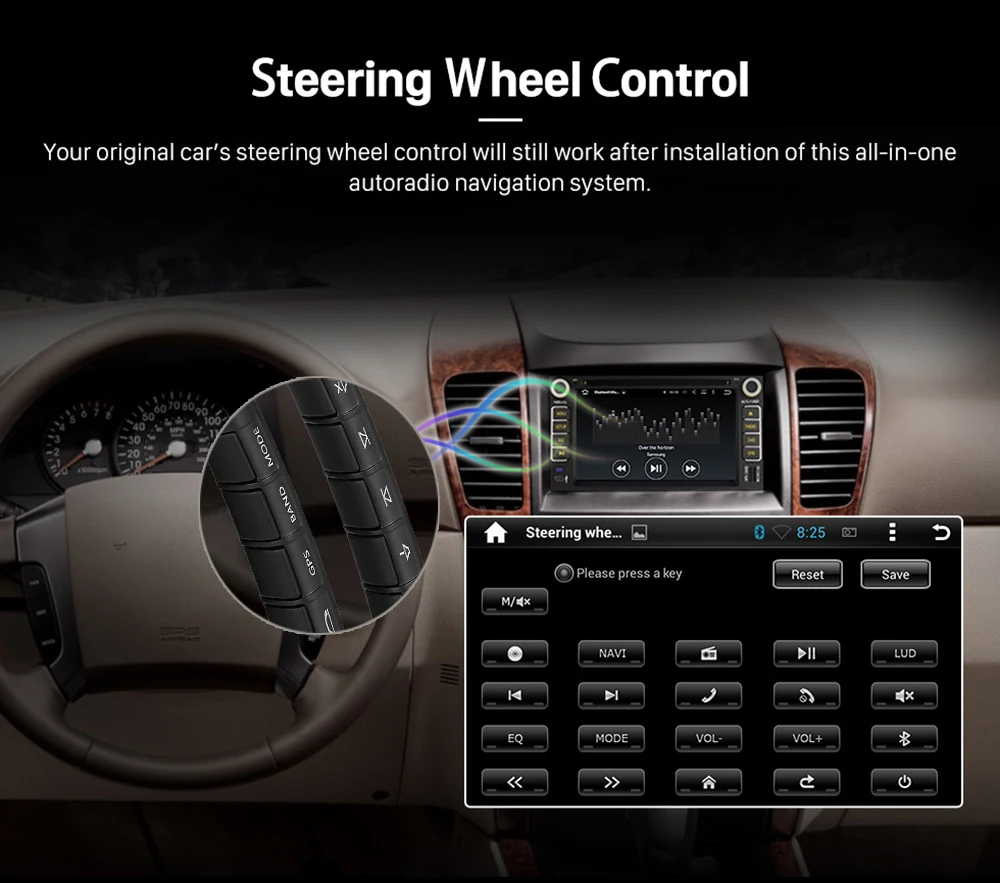 Портативный пульт дистанционного управления DVD 2din Bluetooth кнопка рулем автомобиля