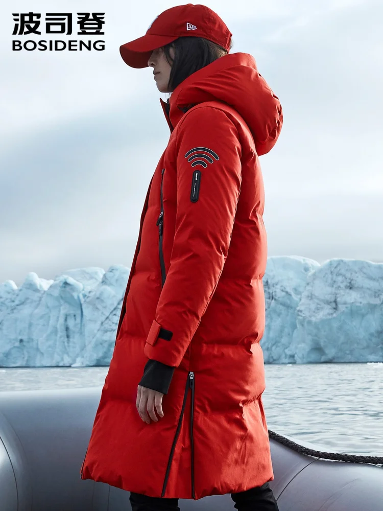 Пуховик Bosideng женский с гусиным пухом новый ветрозащитный и теплый длинный