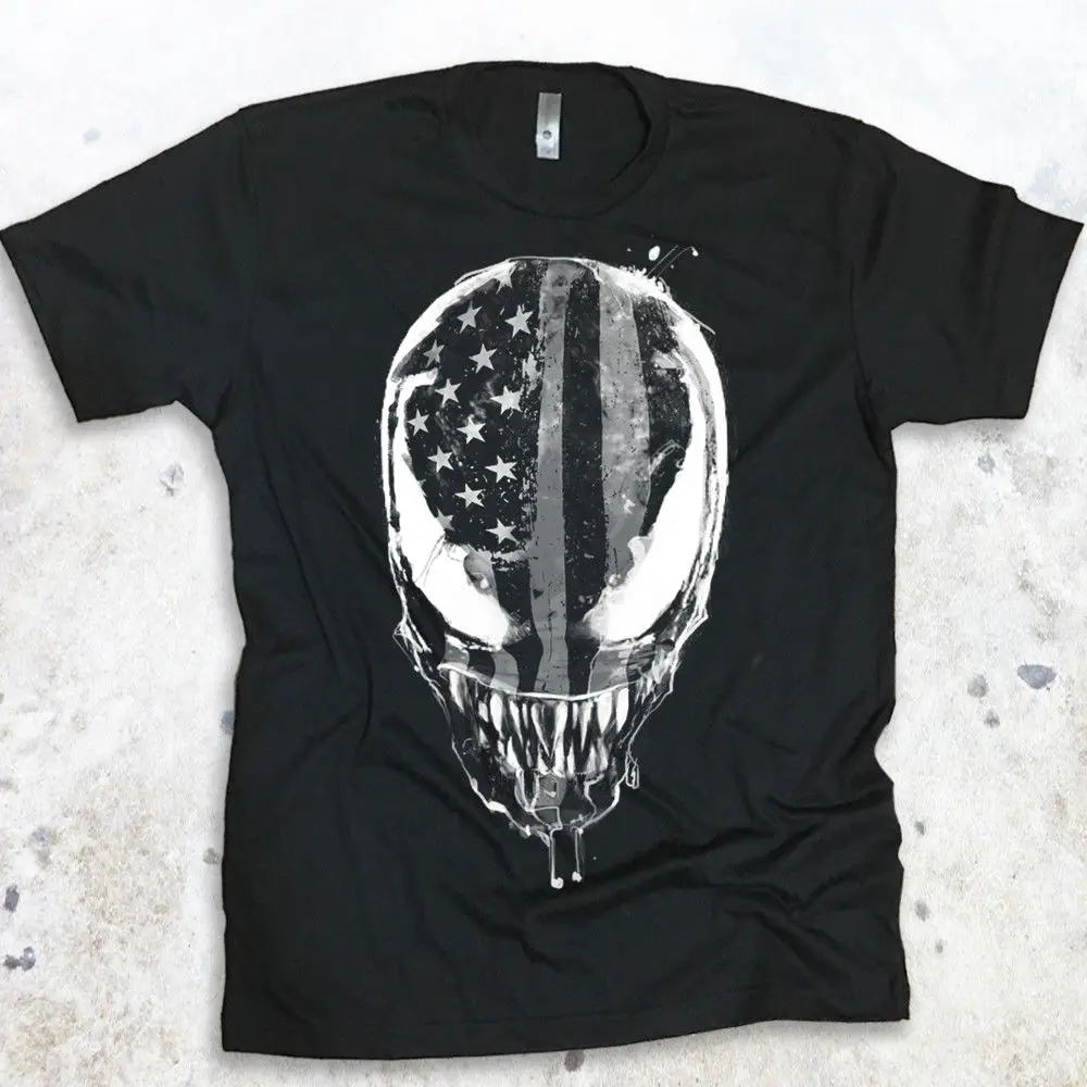 Venom Мужская футболка с графическим рисунком американский флаг США человеком