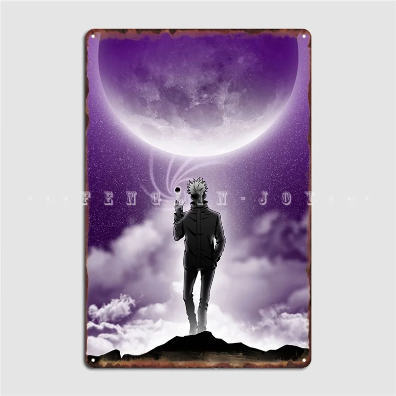 

Gojo Jujutsu Kaisen Metal Plaque Poster Home Wall Mural Custom Mural Painting Tin Sign Posters