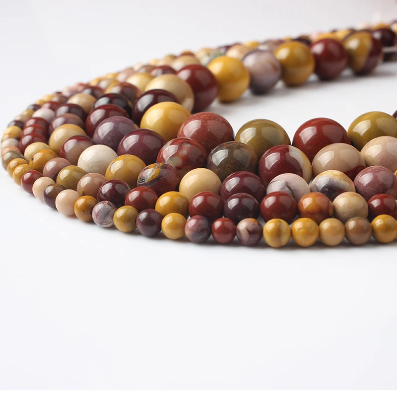 Модные бусины LingXiang из натурального миксца желтого камня 4/6/8/10/12 мм для