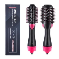 professional hair dryer brush 2 in 1 ionic hair straightener curler comb electric blow dryer with comb hair roller brush styler