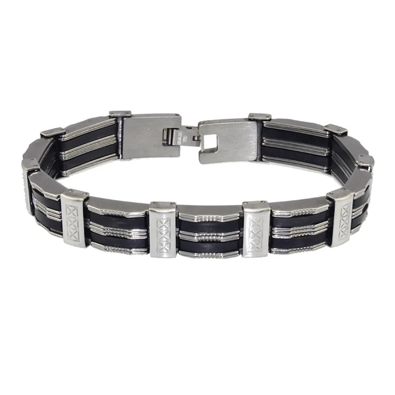 Браслеты из силикагеля на цепочке Стильные Простые браслеты нержавеющей стали