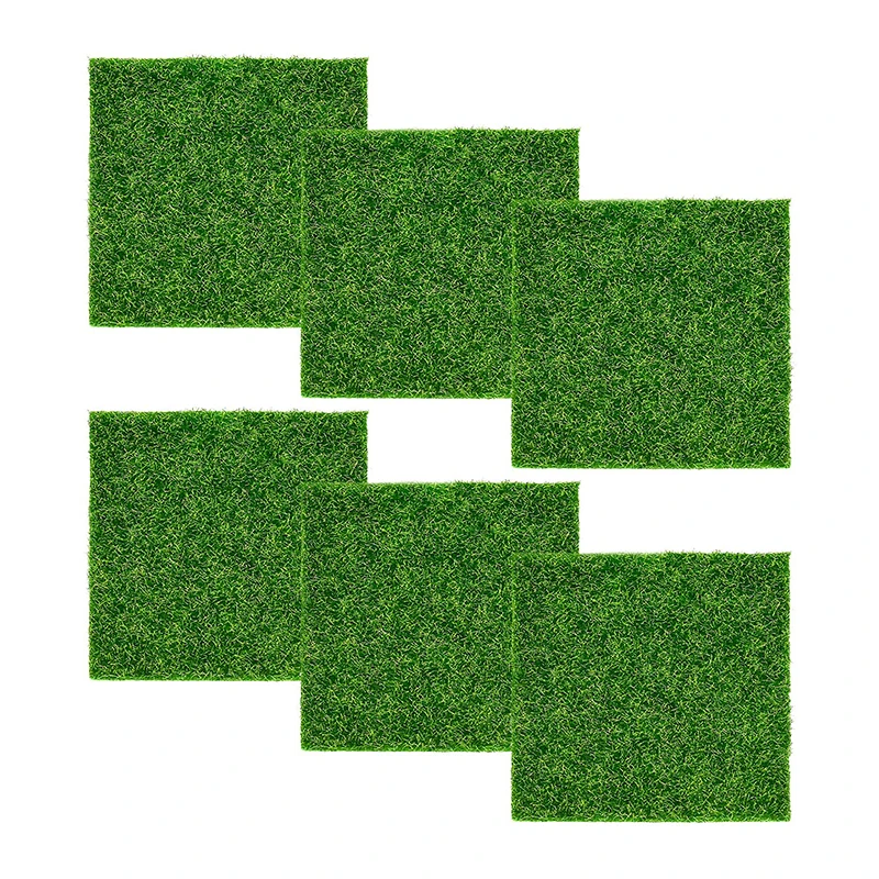 

Artificial Turf Grass Tiles 15 x 15cm Synthetic Grass Lawn Astro Garden Lawn High Density Fake Grass Turf Mat Patch Tile