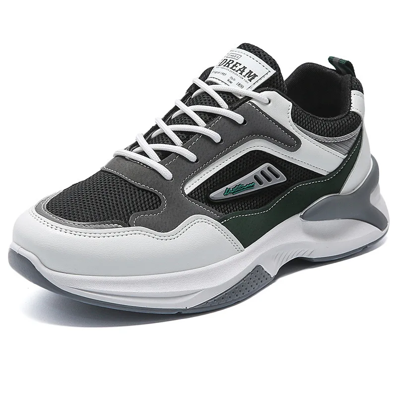 

New Men's Shoes 2021 Summer Mesh Breathable Sneakers round Head Leisure Running Shoes Dad Shoes