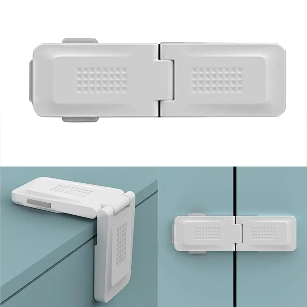 

3PCS Security Lock Child Safety Lock Right-angle Plane Dual-use Refrigerator Cabinet Drawer Lock Prevent Pinching For Kids