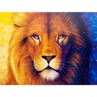 Картина со стразами, картина со львом, картина с водной дрелью, квадратная или круглая Алмазная мозаика, украшение для дома, распродажа животных