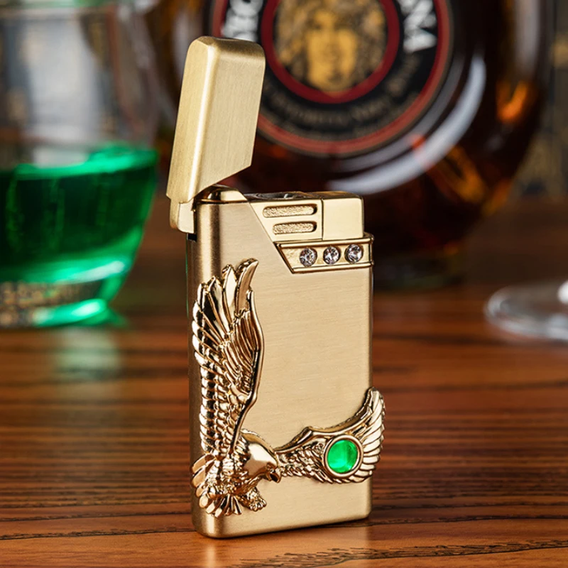 

Creative Metal Portable Fashion Retro Elegant Butane Gas Windproof Lighter Cigarette Accessories Men Gift