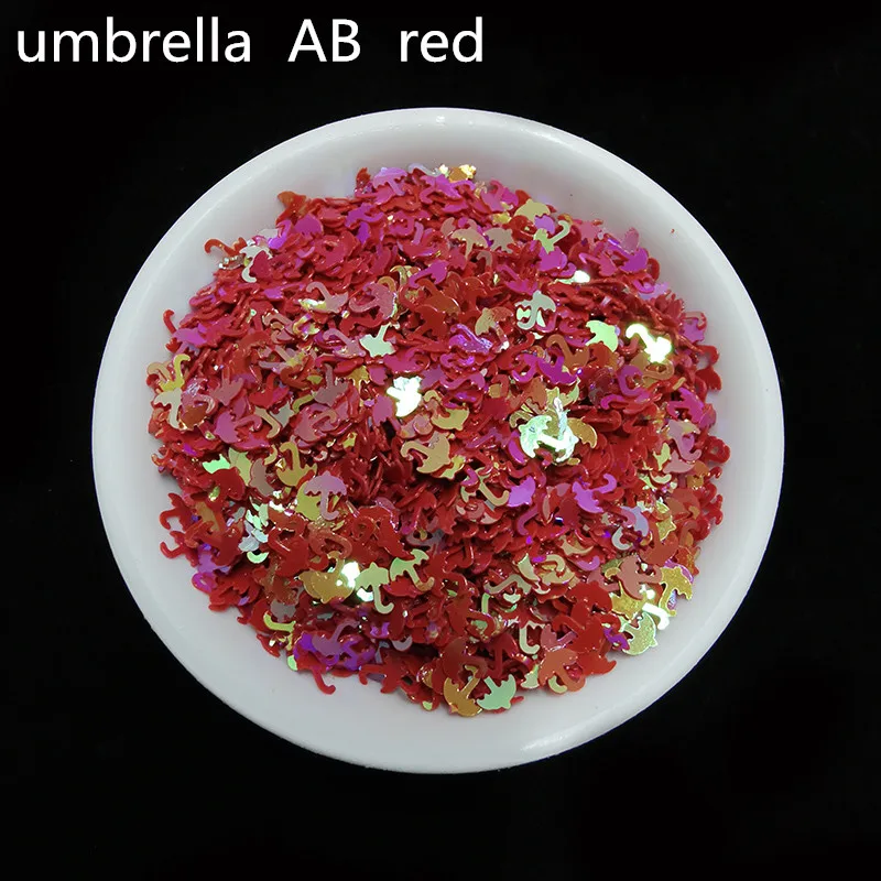 AB red 10 г/лот новые ПВХ блестки для рукоделия зонтик формы блестки Сделай Сам одежда швейная ткань Свадебные поделки Женская одежда Аксессуары - Цвет: AB red