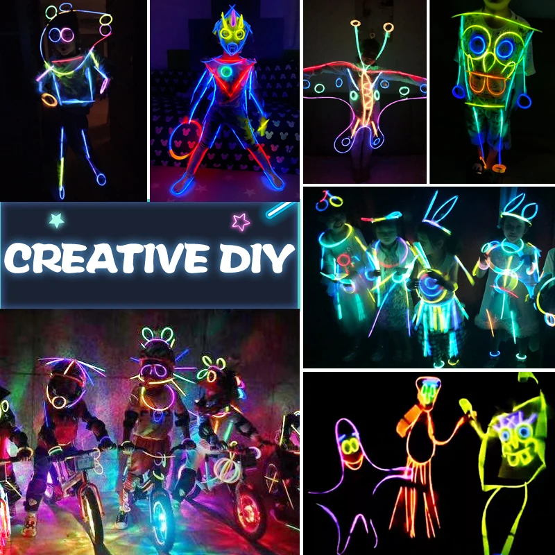 Новинка 50 шт. 8 дюймов Микс светящаяся палка креативный дизайн безопасный