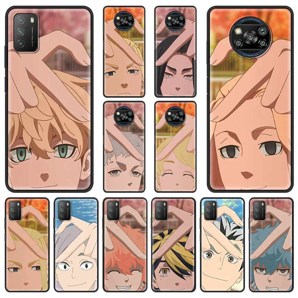 

Tokyo Revengers Manjiro Sano Anime Than heart Phone Case for Xiaomi Mi Poco X3 NFC 11 Back Cover For Mi Poco M3 Mobile Bag Shell
